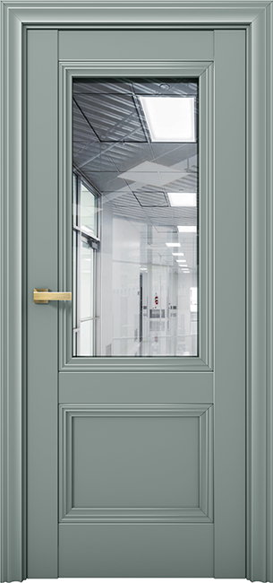 Дверь межкомнатная Кобальт Co 31 Deep Green 2000 x 800 Прозрачное зеркало  полотно