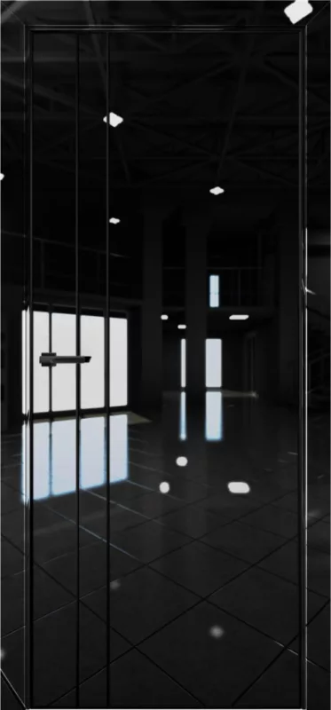 Дверь межкомнатная Платина Pt 4 Crystall Black AL Black Edition