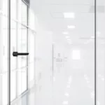 Дверь межкомнатная Платина Pt 7 Crystall White 2000 x 900 AL Анодированная кромка Стекло комплект