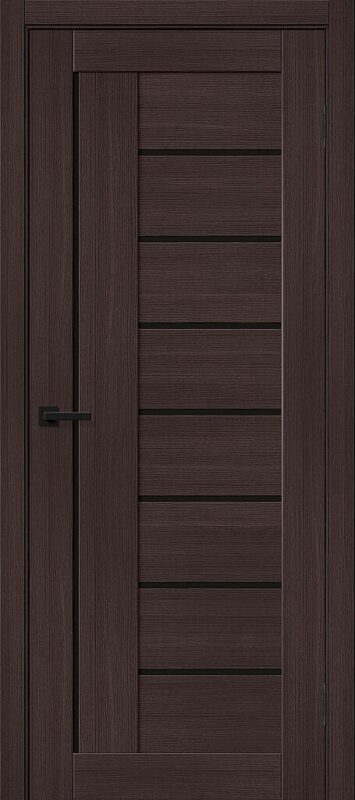 Дверь межкомнатная из экошпона Браво-29 Snow Melinga Black Shine